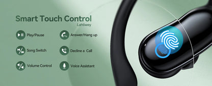 Ear Buds Wireless Earbuds 96hrs Playback Bluetooth Headphones IPX7 Waterproof Stereo Bass Over-Ear Earphones with Earhooks Mic