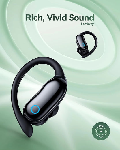 Ear Buds Wireless Earbuds 96hrs Playback Bluetooth Headphones IPX7 Waterproof Stereo Bass Over-Ear Earphones with Earhooks Mic