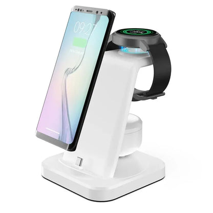 4 In 1 Charging Station for Samsung S23 S22 S21 Note Fast Wireless Charger Stand Dock for Galaxy Watch 6/5/4 Active 2 Buds 2 Pro