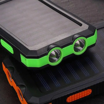 Power bank 20000mah Solar Panel Dual USB Power Bank Box SOS Light Flash Compass Power Cell Phone Fast Charger portable charger