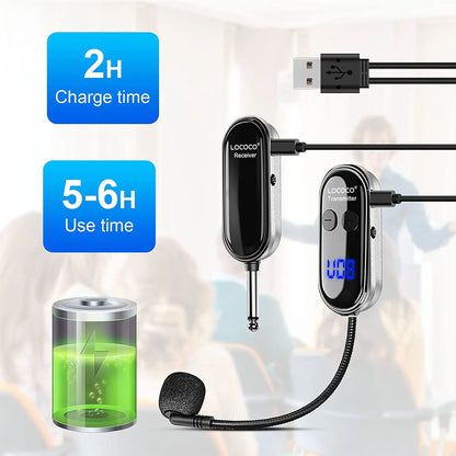 XIAOKOA Wireless Microphone UHF Wireless Mic System with LED Digital Display165 ft Range Microphone for Voice Amplifier