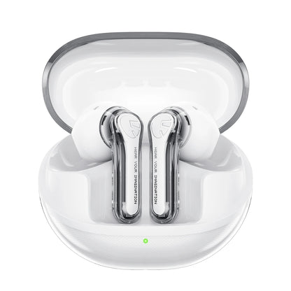 SoundPEATS Clear Pods Bluetooth Wireless Earphones with Dual ENC Mic, 13mm Drivers,Deep Bass, Total 40H Playtime, APP Control