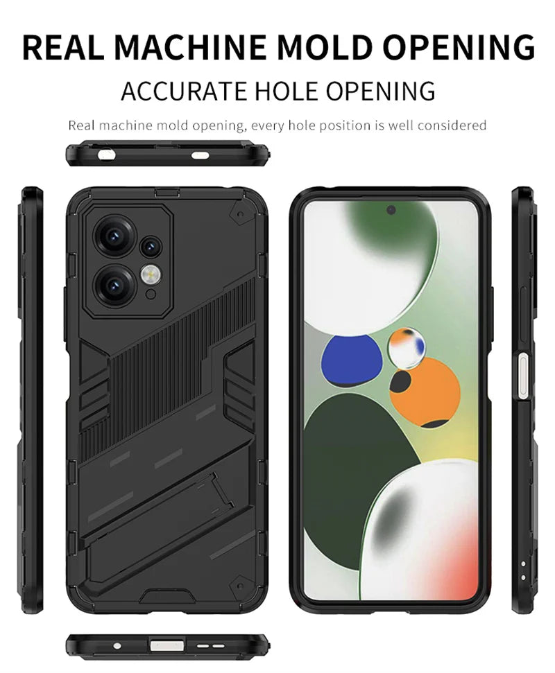For Xiaomi Redmi Note 12 4G Case Armor Shockproof Kickstand Phone Case For Xiomi Redmi Note12 4g Car Magnetic Holder Back Cover