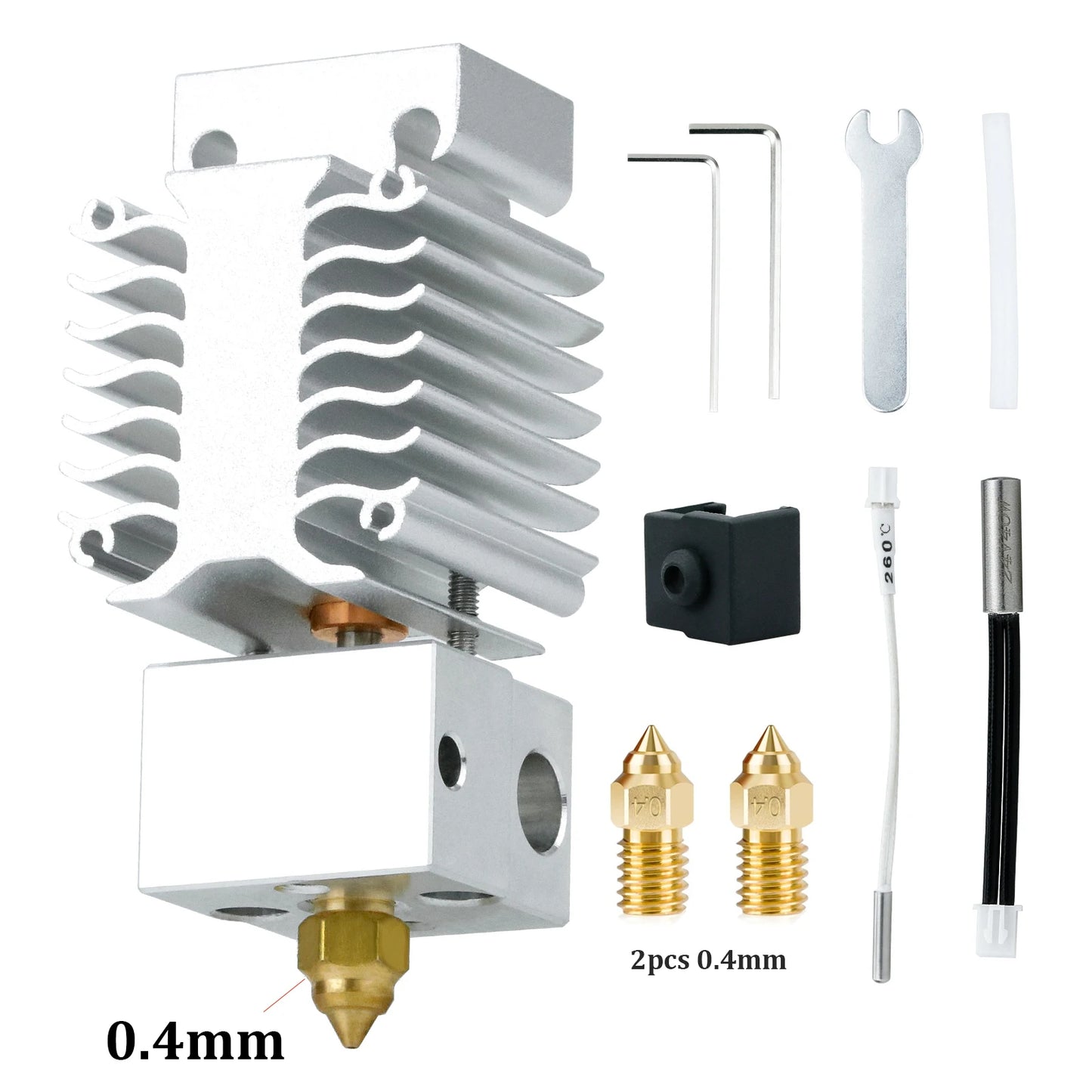 Hotend Update Kit Ender 3 V3 SE Heating Block Kit Bimetallic Throat High Temperature Print Head for Ender3 V3 Se 3D Printer