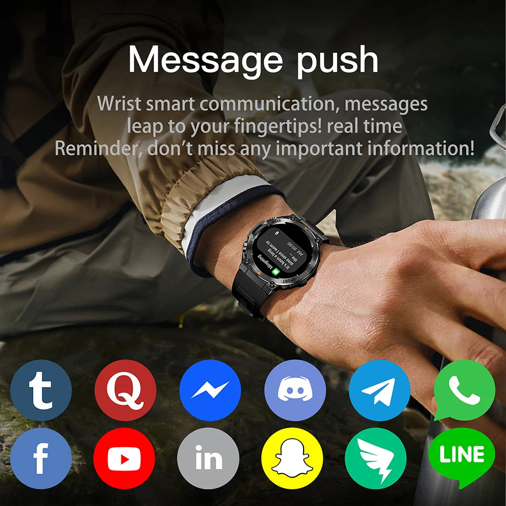 2025 New Outdoor Sports Smart Watch Heart Rate Bluetooth Call APP Fitness Course APP GPS Track 400mAh Large Battery SmartWatches