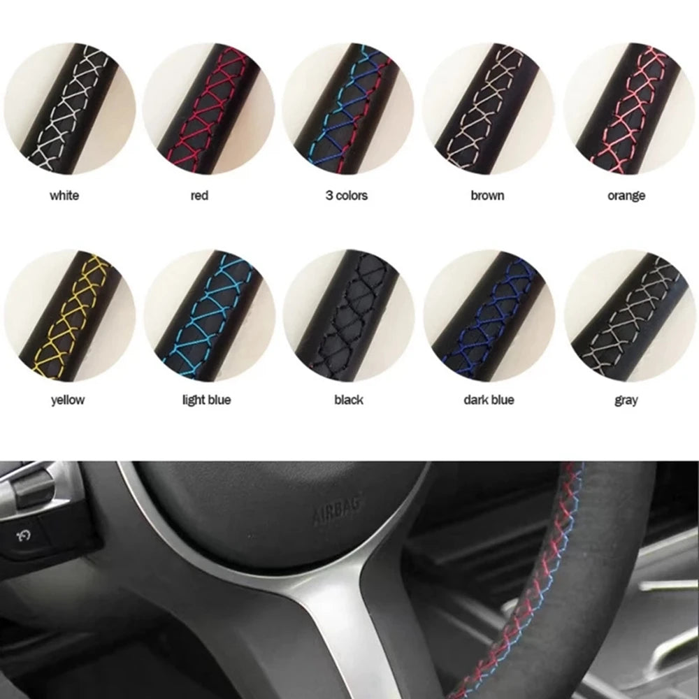 Braid Car Steering Wheel Cover For MG MULAN 2022-2023 Customize Microfiber Leather Steering Wrap Car Accessories