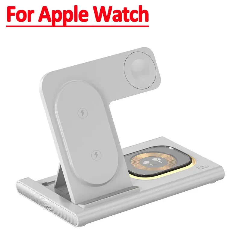 30W Wireless 3 in 1 Charger Stand For iPhone 14 13 12 Pro Max Apple Watch 8 7 Samsung Watch 5 Airpods Fast Charging Dock Station