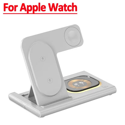 30W Wireless 3 in 1 Charger Stand For iPhone 14 13 12 Pro Max Apple Watch 8 7 Samsung Watch 5 Airpods Fast Charging Dock Station