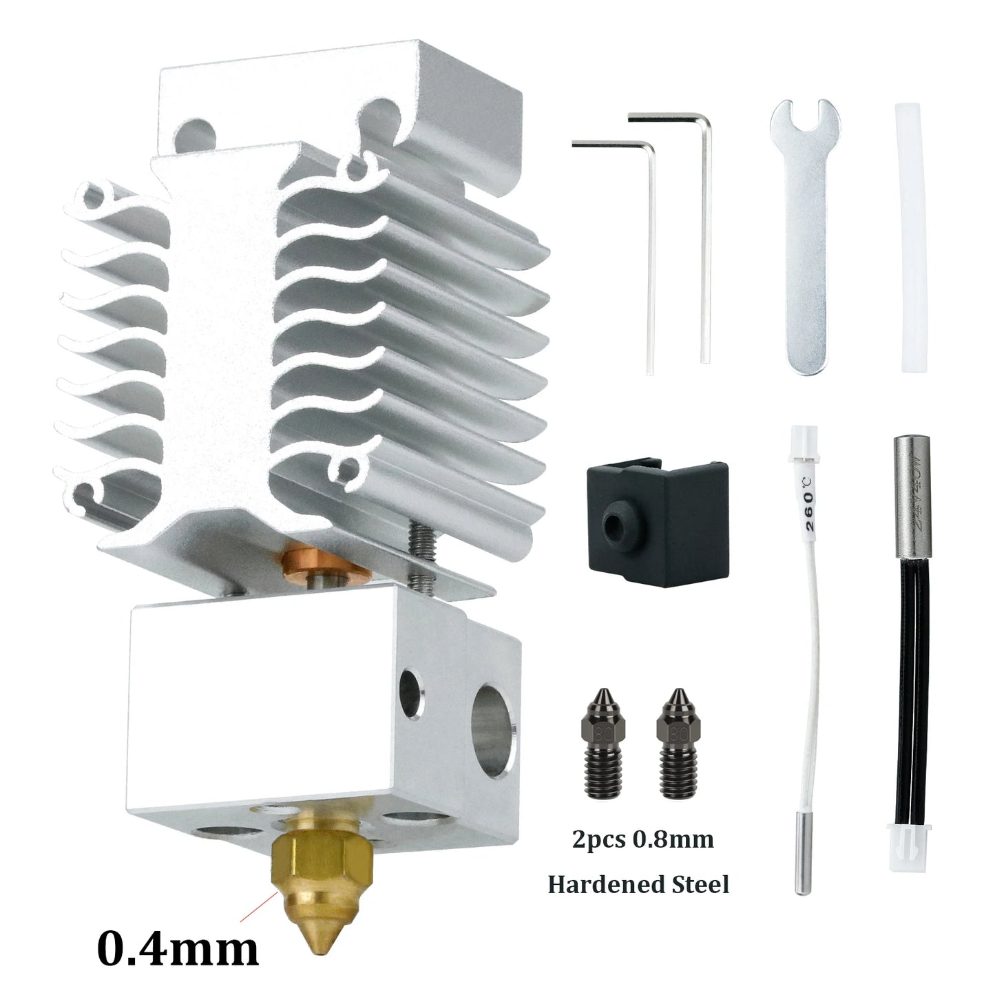 Hotend Update Kit Ender 3 V3 SE Heating Block Kit Bimetallic Throat High Temperature Print Head for Ender3 V3 Se 3D Printer