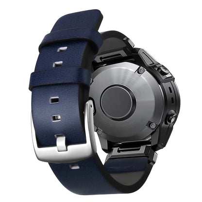 Leather Strap for Garmin Fenix 6X 6 Pro 7X 7 26mm 22mm Quick Fit Watch Band Wristband Forerunner 935 945 955 Smartwatch Bracelet