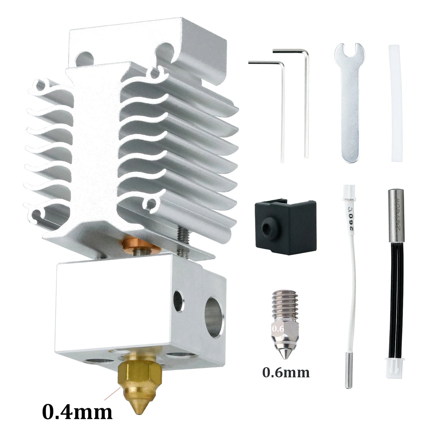 Hotend Update Kit Ender 3 V3 SE Heating Block Kit Bimetallic Throat High Temperature Print Head for Ender3 V3 Se 3D Printer
