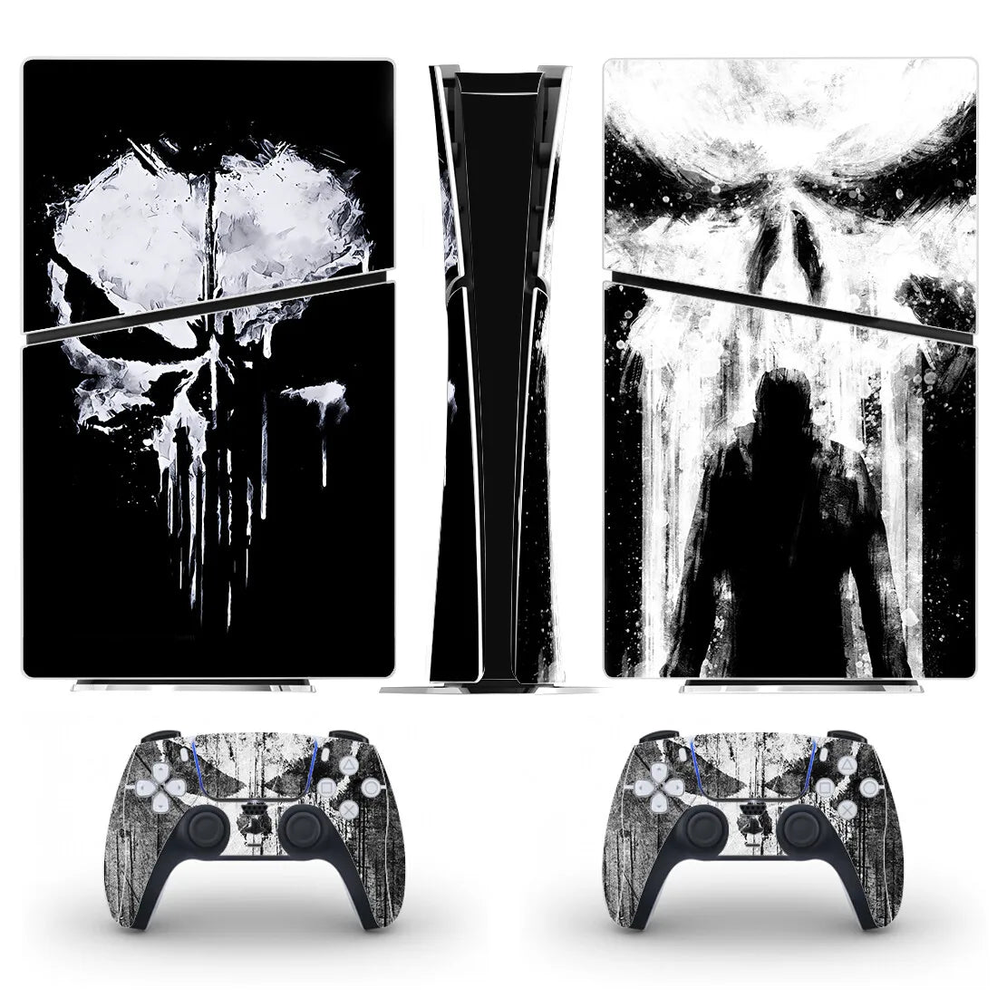 Ghost New PS5 Slim Digital Skin Sticker Protector Decal Cover for Console Controller PS5 Slim Sticker Vinyl