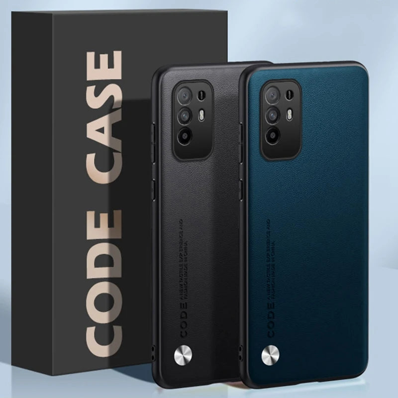 Luxury PU Leather Case For OPPO Reno 5Z Reno5 Z A94 5G Back Cover Matte Silicone Phone Case For OPPO A95 5G F19 Pro Plus Reno5Z