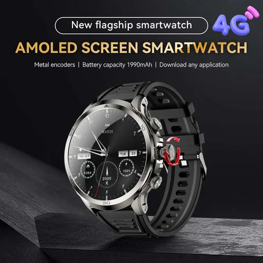 2025 NEW 4G Full Netcom H19 Smartwatch Android System 1.95 Inch 720*720 Amoled Screen 190° Rotating Camera Smart Watch GPS WIFI