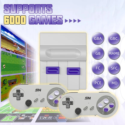 Retro 4K TV Video Game Consoles for SEGA SNES GBA GB Dendy Console 6000 Games Gifts