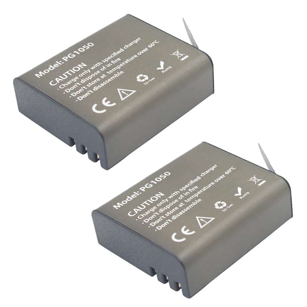 1050mAH PG1050 Battery + Dual Charger For EKEN H9 H9R H3R H8R H8PRO H8 For SJCAM SJ4000 SJ 4000 SJ5000 M10 6000 Camera Batteria