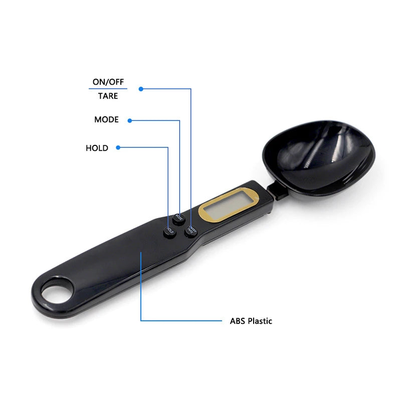 Electronic Kitchen Scale Spoon Weight Measuring Spoon LED Digital Scale Coffee Tea Sugar Spoon Scale Kitchen Tool 500g/0.1g