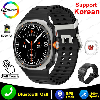 For Samsung Galaxy Watch 7 Ultra New GPS Track Smart Watch Men AMOLED Always Display Clock BT Talk NFC Sport Smartwatches Women