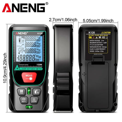 ANENG K120 Laser Tape Measure 50M 70M 100M 120M Laser Rangefinder Electronic Ruler Useful Measurement Tool Ruler Test