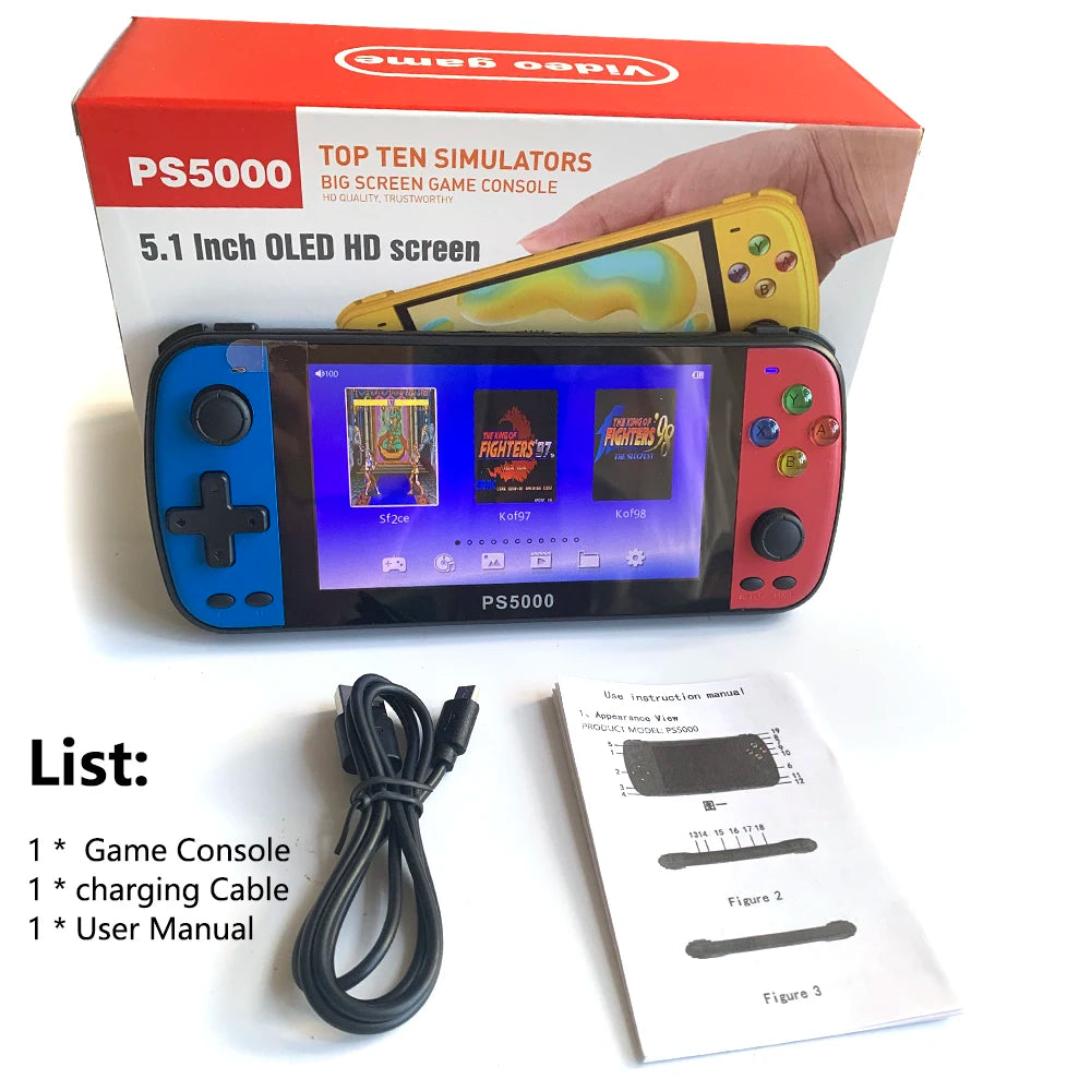 PS5000 5 inch Portable Handheld Game Console for PS1/MAME/MD/NES/SNES Video  Gaming Modern Portable gaming console