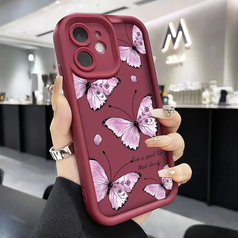 Case For Honor Magic7 Lite Magic5 Magic6 Lite Fashion Color Butterfly Phone Case Magic 5 6 7 Lite TPU Silicone Shockproof Cover