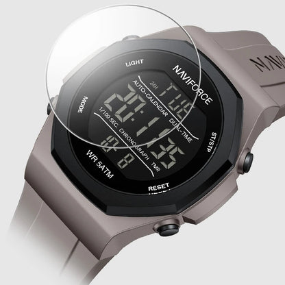 NAVIFORCE Electronic Watches Men LCD Display Waterproof Clock Silicone Strap Luminous Business Man Wristwatch Relogio Masculino