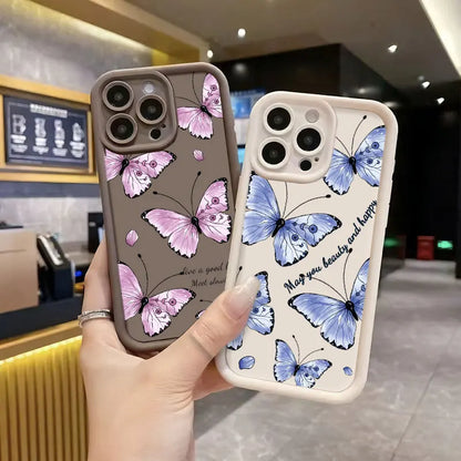Case For Honor Magic7 Lite Magic5 Magic6 Lite Fashion Color Butterfly Phone Case Magic 5 6 7 Lite TPU Silicone Shockproof Cover