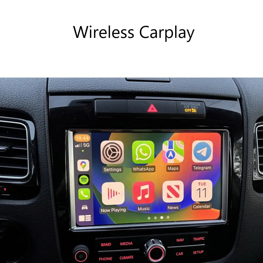 Wireless Carplay Android Auto Module For VW Volkswagen Touareg RNS850 2011-2019 Mirror Link AirPlay Box Recoder Car Accessories
