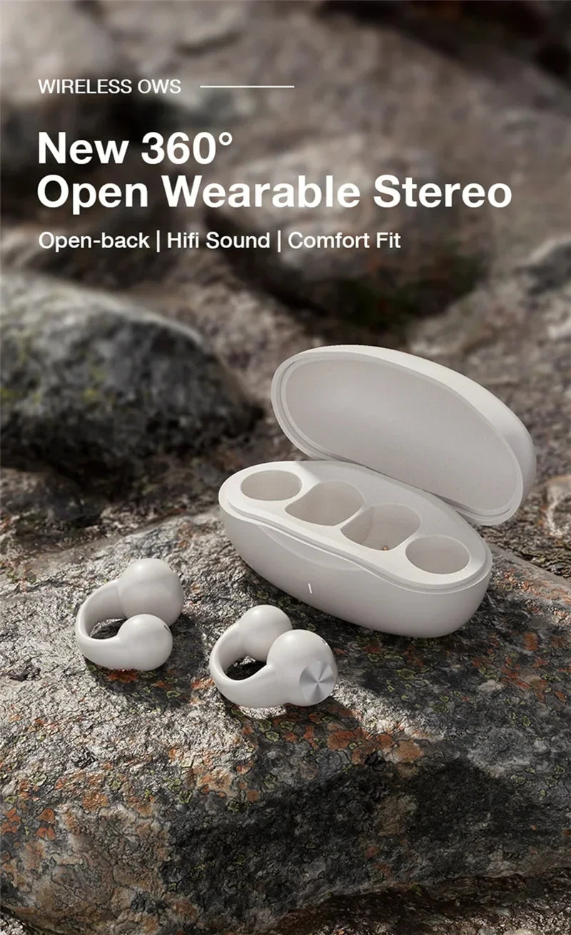 Earring Wireless Earbuds Bluetooth 5.3 Earphone Open Ear Headphones Air Conduction for Sport Running Painless Wearing Headset