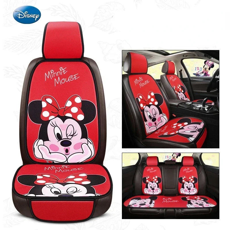 Disney Stitch Car Seat Covers 4PCS Universal Fit, Cute Cartoon Soft Protectors for Women Girls Auto Accessories, All-Season Dura