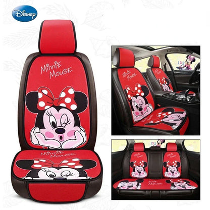 Disney Stitch Car Seat Covers 4PCS Universal Fit, Cute Cartoon Soft Protectors for Women Girls Auto Accessories, All-Season Dura