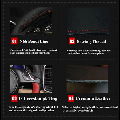 Braid Car Steering Wheel Cover For MG MULAN 2022-2023 Customize Microfiber Leather Steering Wrap Car Accessories