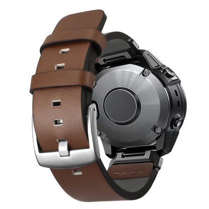 Leather Strap for Garmin Fenix 6X 6 Pro 7X 7 26mm 22mm Quick Fit Watch Band Wristband Forerunner 935 945 955 Smartwatch Bracelet
