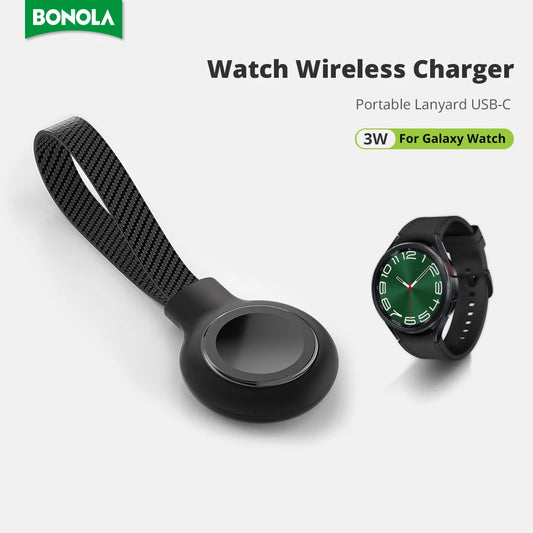 Bonola Lanyard Watch Charger USB Type C for Samsung Watch Ultra 7 6 5 Portable Magnetic Wireless Watch Chargers for Galaxy Watch