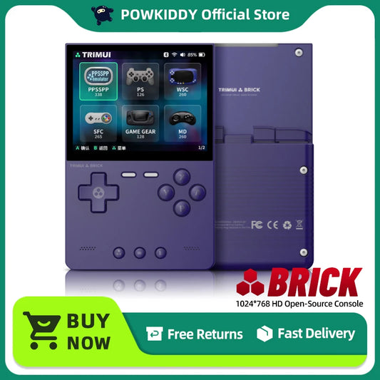 TRIMUI BRICK Portable Retro Game Console 400PPI IPS Screen Linux System 3000mAh Long-life Battery Mood LED Effect Gift Keycaps
