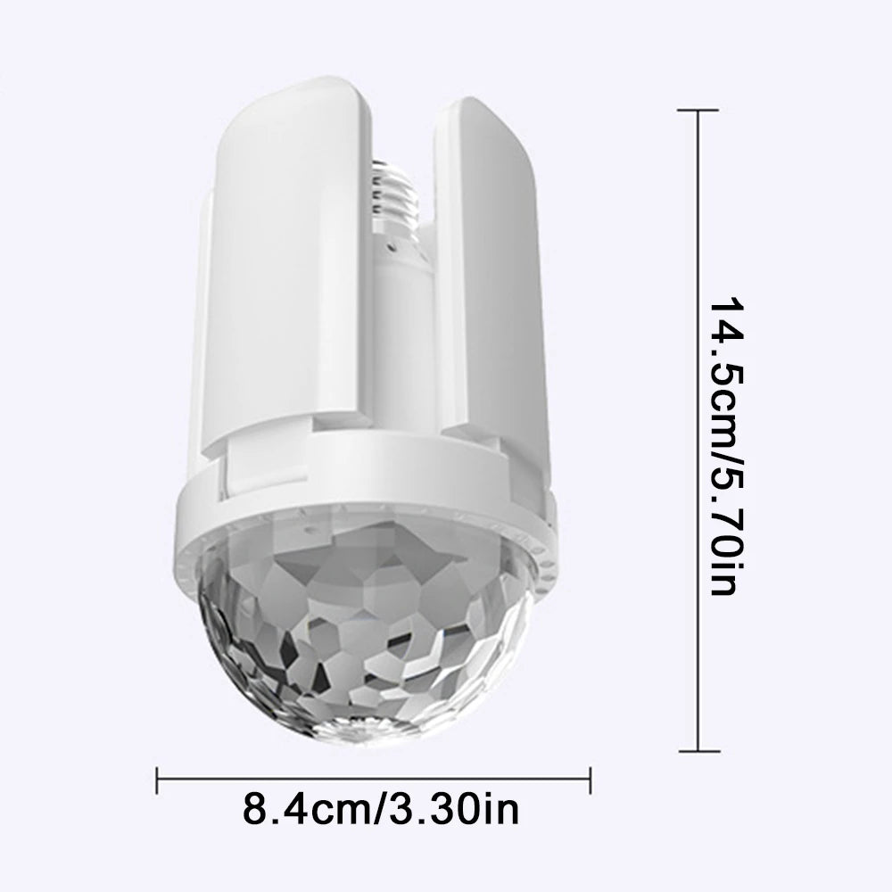 E27 LED Bulb RGB Atmosphere Lamp Remote Control Bluetooth Speaker Music Lamp AC85-265V 24W Folding Fan Blade Light Ceiling Light