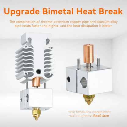 Hotend Update Kit Ender 3 V3 SE Heating Block Kit Bimetallic Throat High Temperature Print Head for Ender3 V3 Se 3D Printer