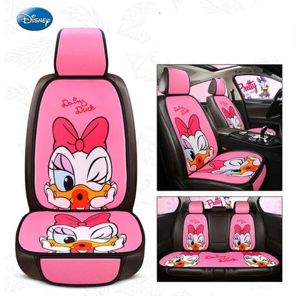 Disney Stitch Car Seat Covers 4PCS Universal Fit, Cute Cartoon Soft Protectors for Women Girls Auto Accessories, All-Season Dura