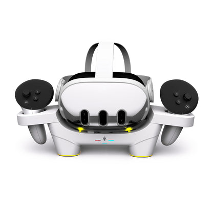 Fast Charging Dock for Meta Quest 3 with 4 Rechargeable Batteries , VR Charging Station with LED Light for Oculus Quest 3 DZ803